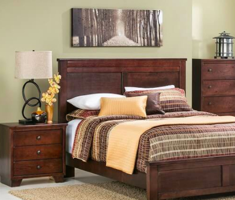 Hardwood headboard set.