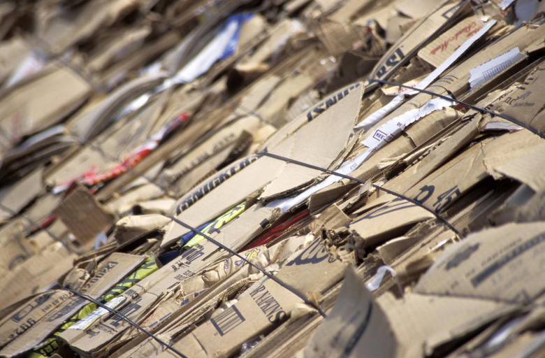 Stacks of Cardboard to be Recycled