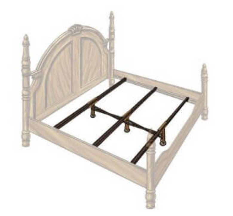 Diagram of metal bed slat kit.