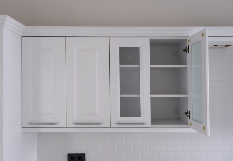 The design of the kitchen room. Empty Kitchen