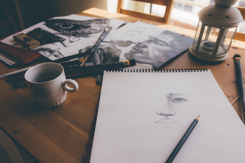 Professional Artist's Studio Work Desk