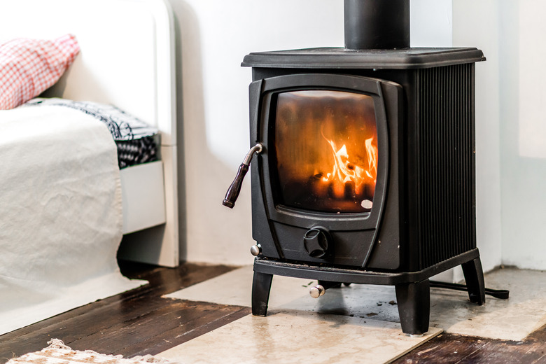 Wood burning stove.