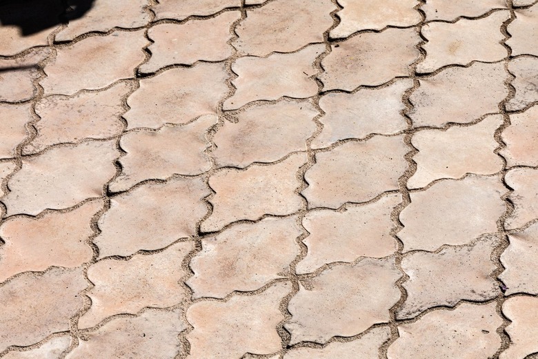 Beige tile walkway