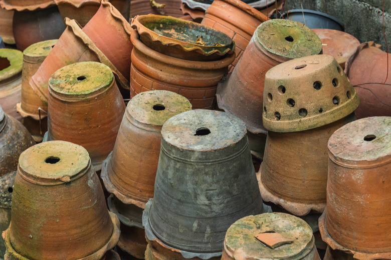 Stacks of flowerpots