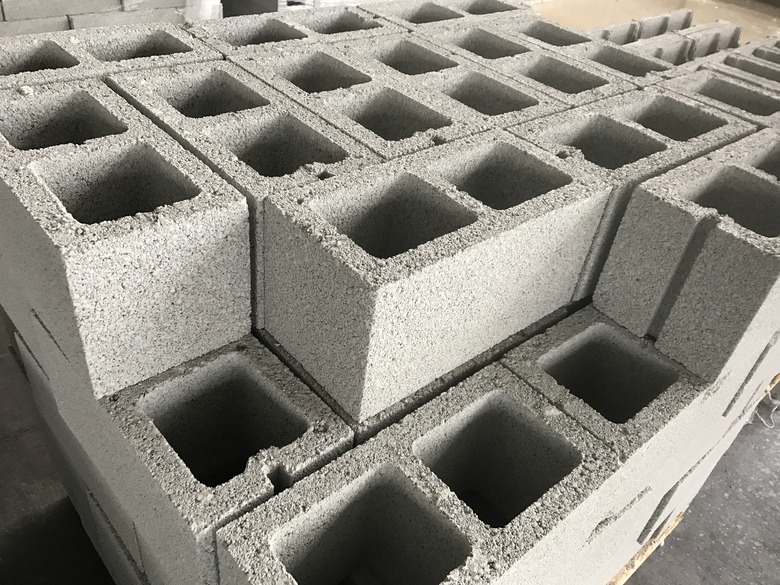 shot of cinderblocks