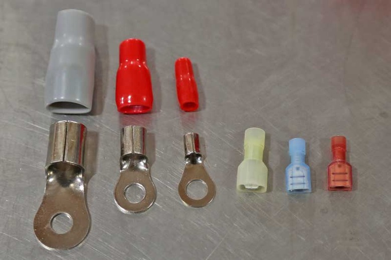 Selection of wire crimp connectors.