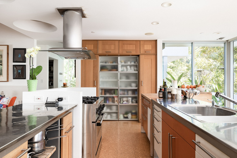 kitchen with cork flooring