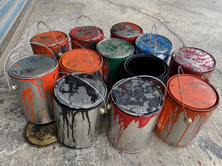 used paint cans