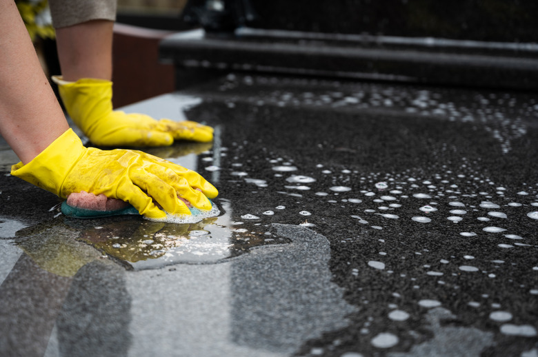 Headstone cleaning