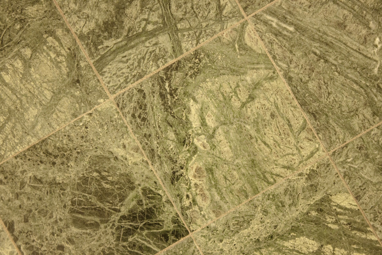 Green marble texture on square shapes