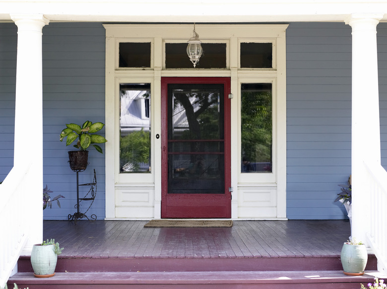 Front porch and front door of house