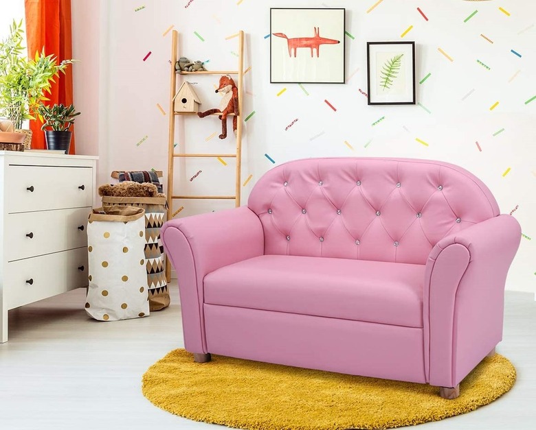 Costzon PU Leather Upholstered Kids Sofa