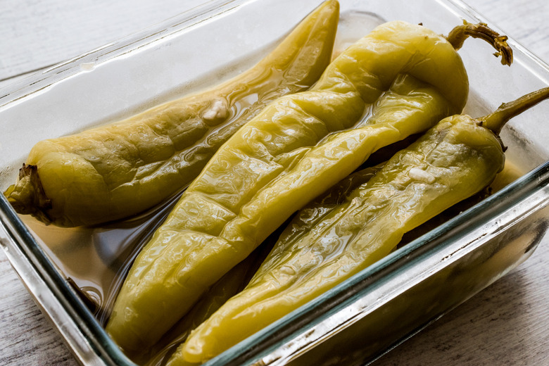 Pickled Yellow Paper in glass bowl.