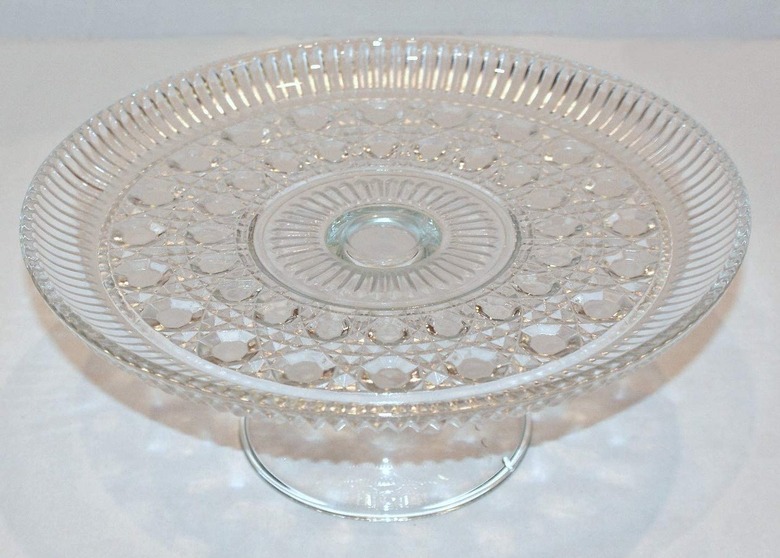 Federal Glass Windsor Clear Footed Cake Stand