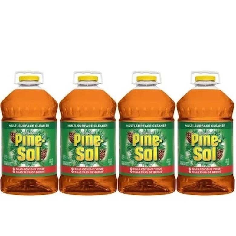 Four bottles of Pine Sol