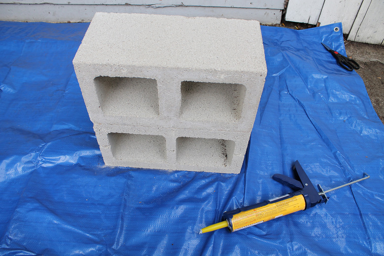 Glue together two cinder blocks.