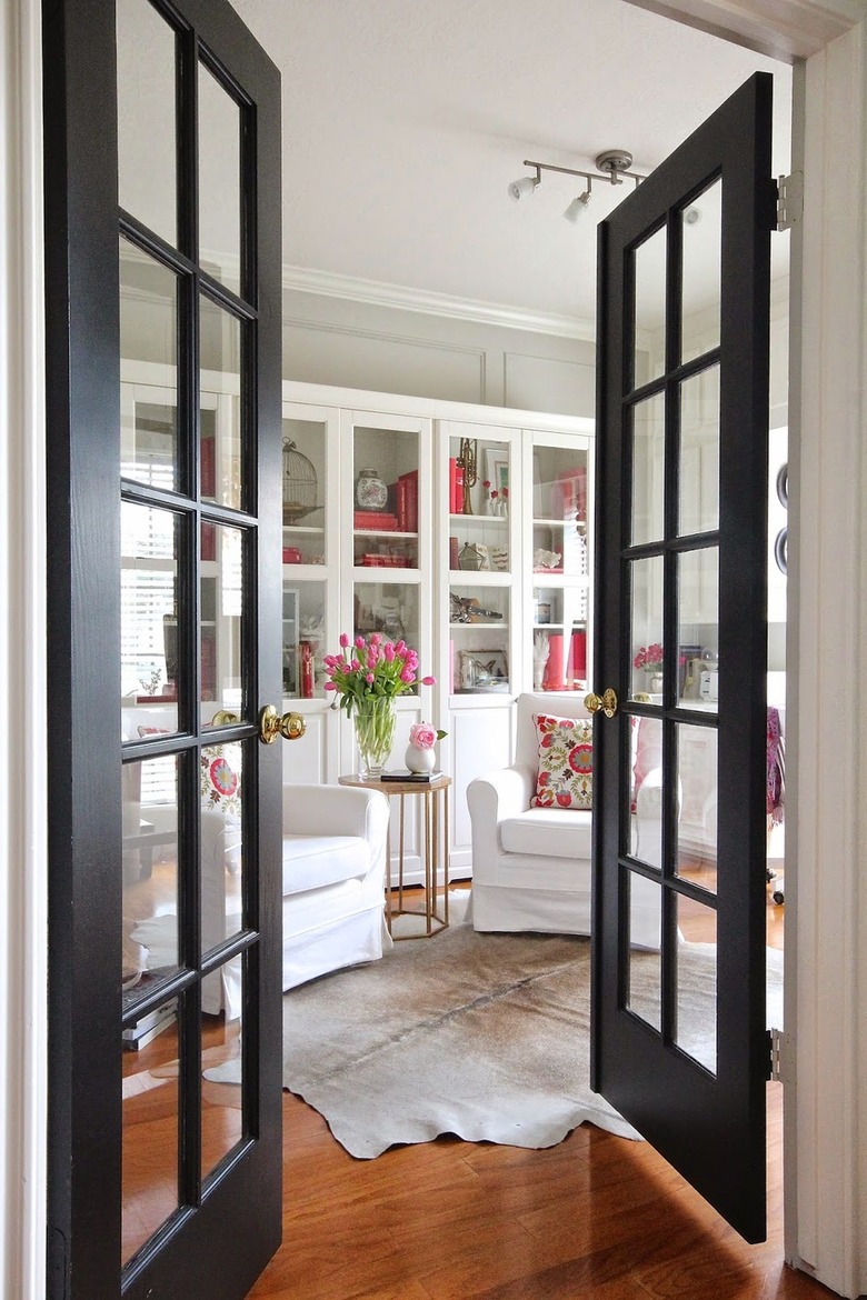 Black french doors