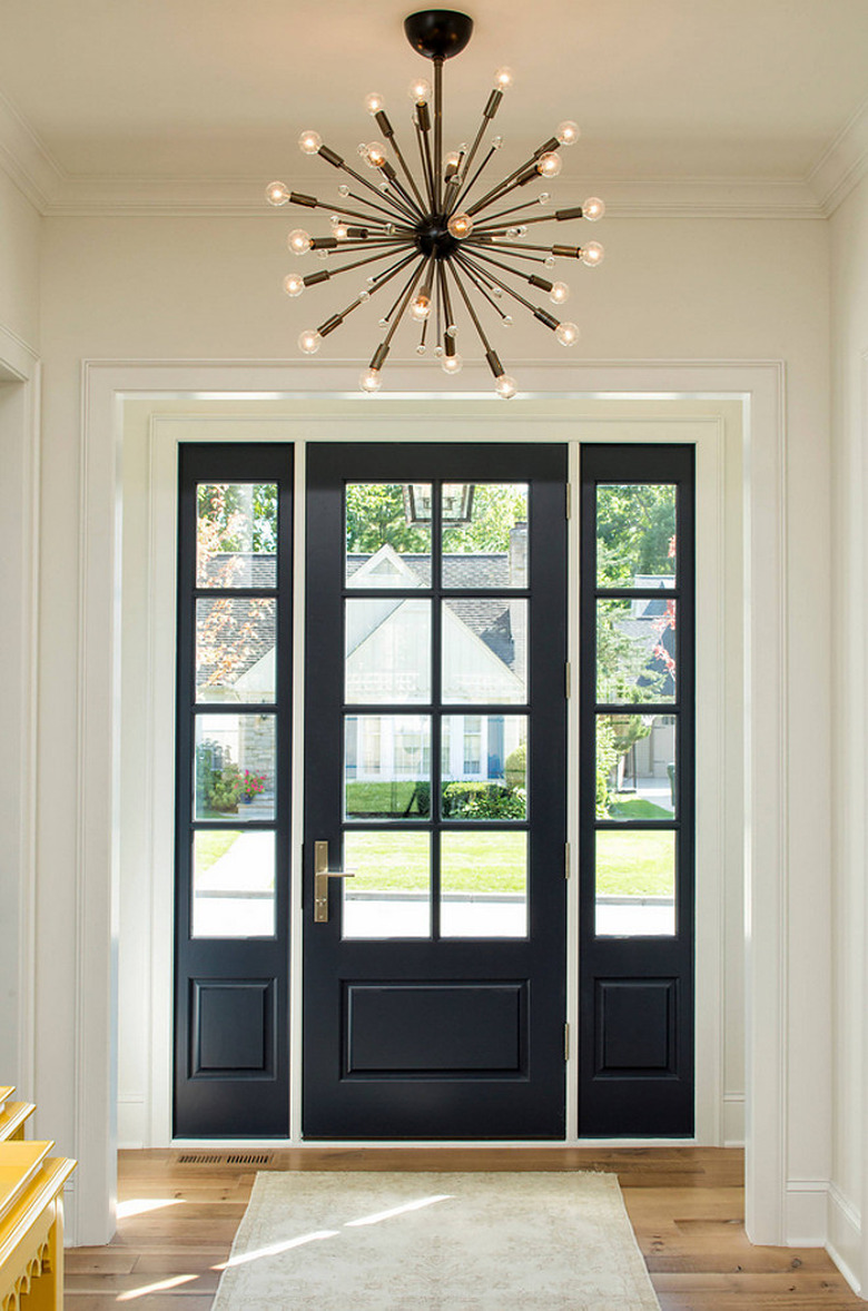 Black entryway door