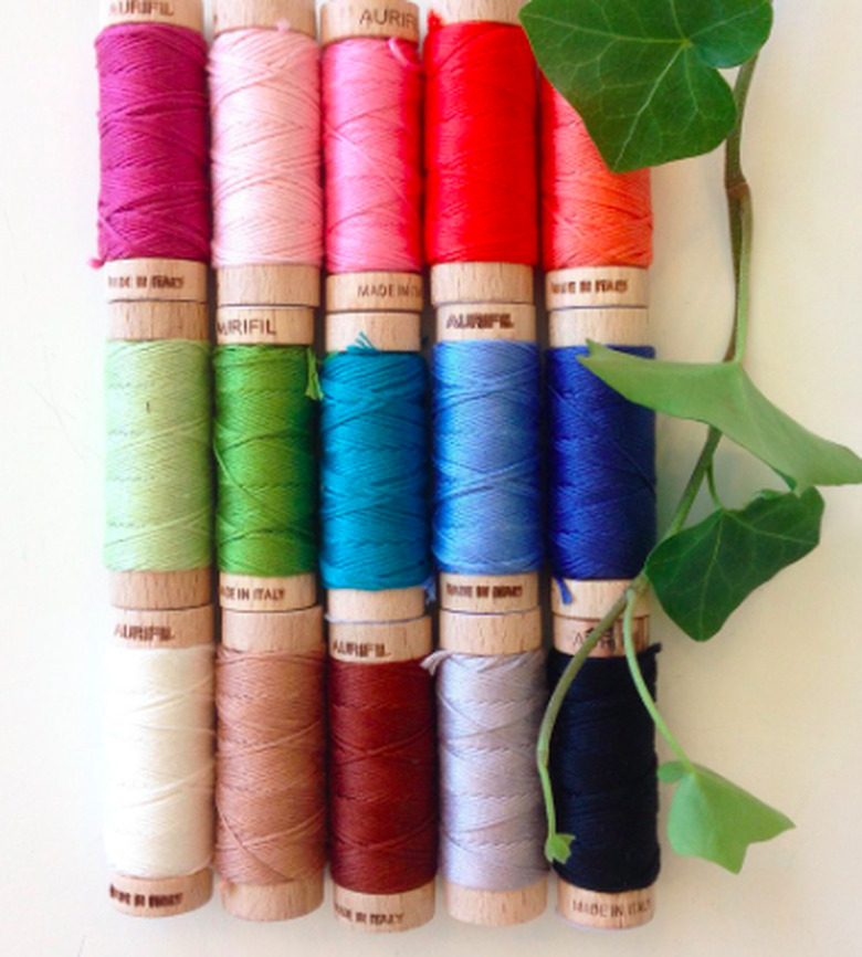 Assortment of embroidery thread.