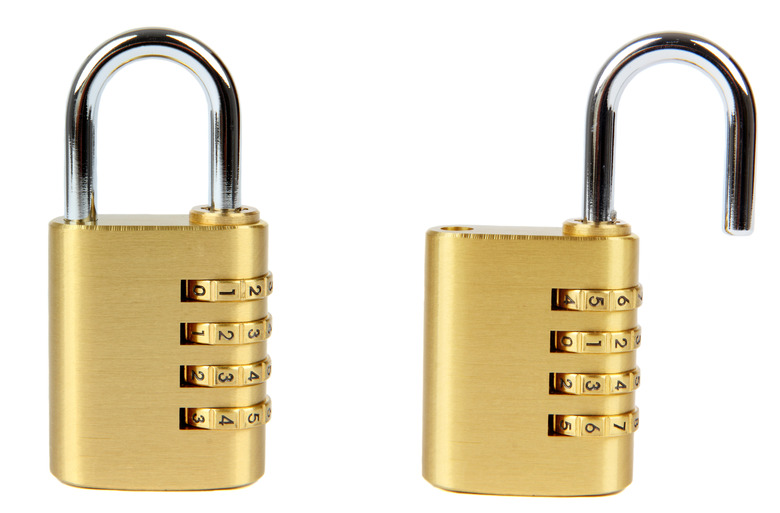 padlocks with 4-digit combination locks