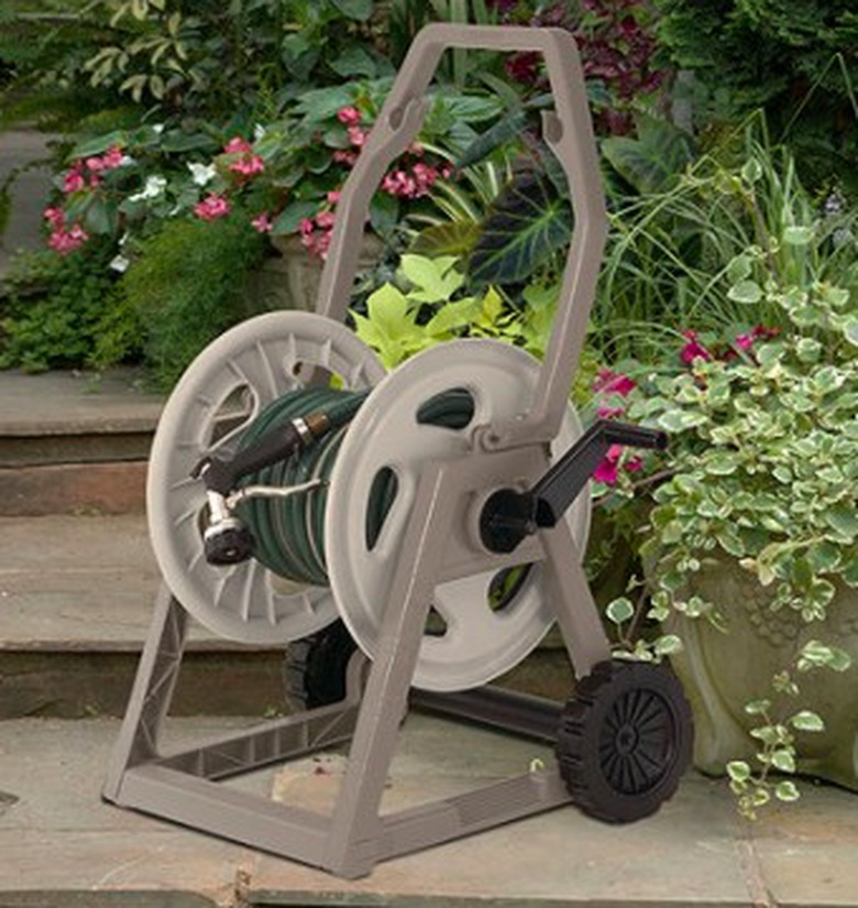 Portable garden hose reel.