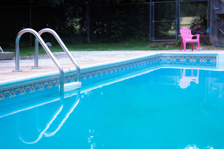 Swimming pool with clear surface.