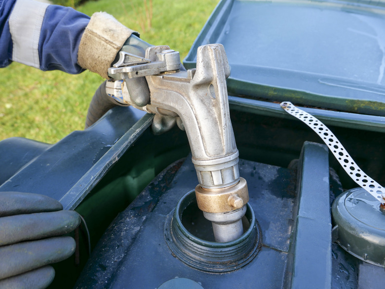 A home delivery of heating oil in a rural location