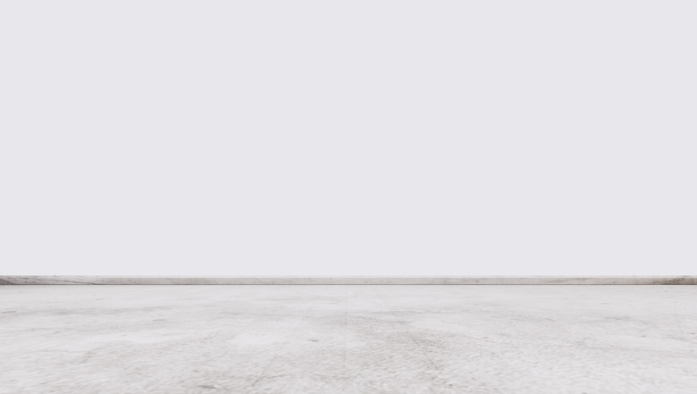 White marble stone floor with white wall, interior empty space