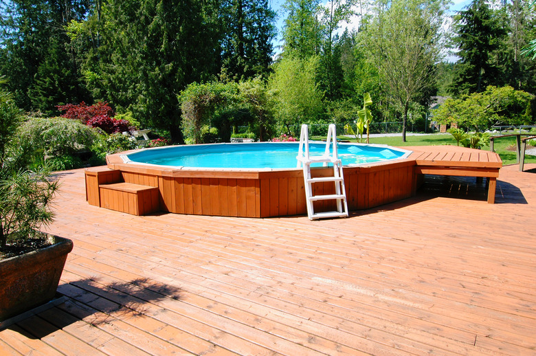 Above Ground Back Yard Pool