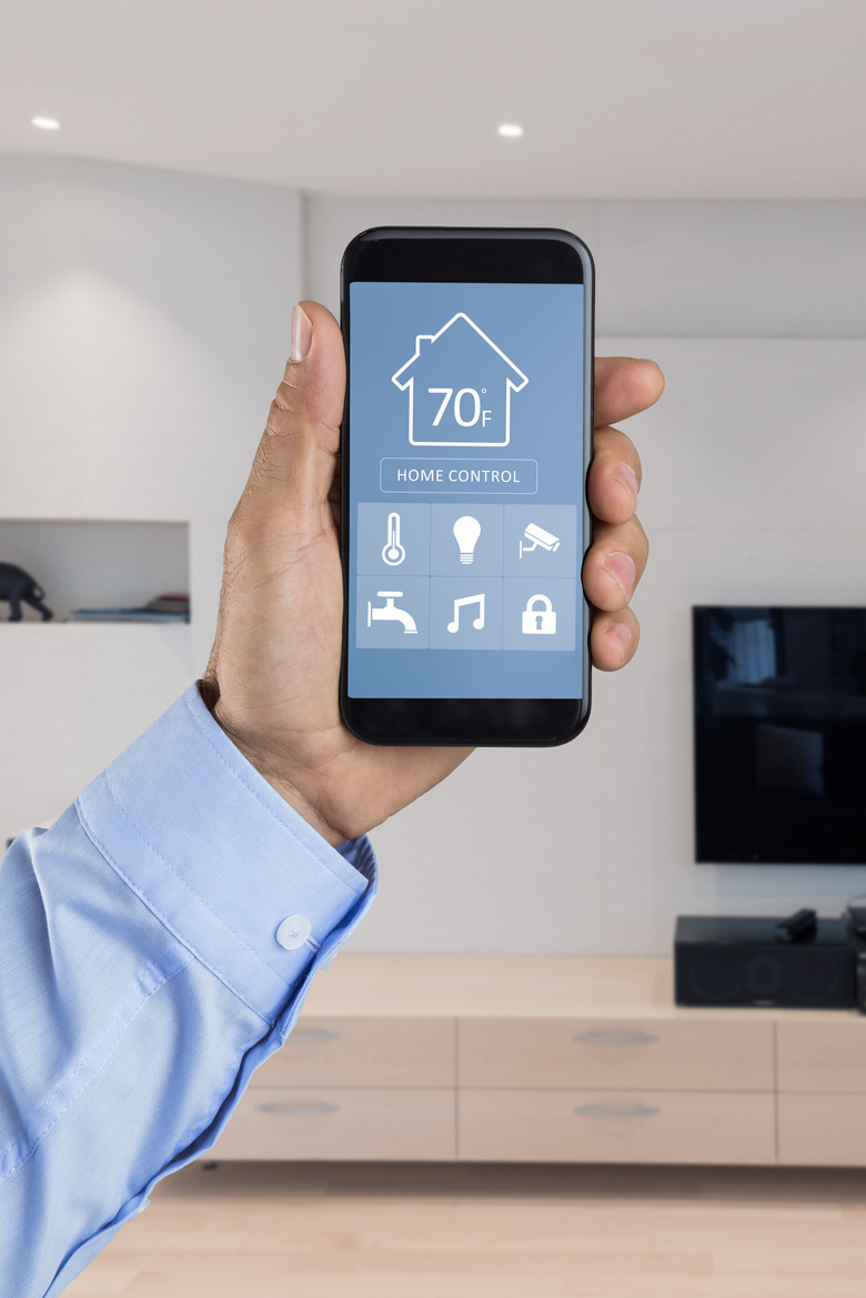 Smart home system on mobile phone.