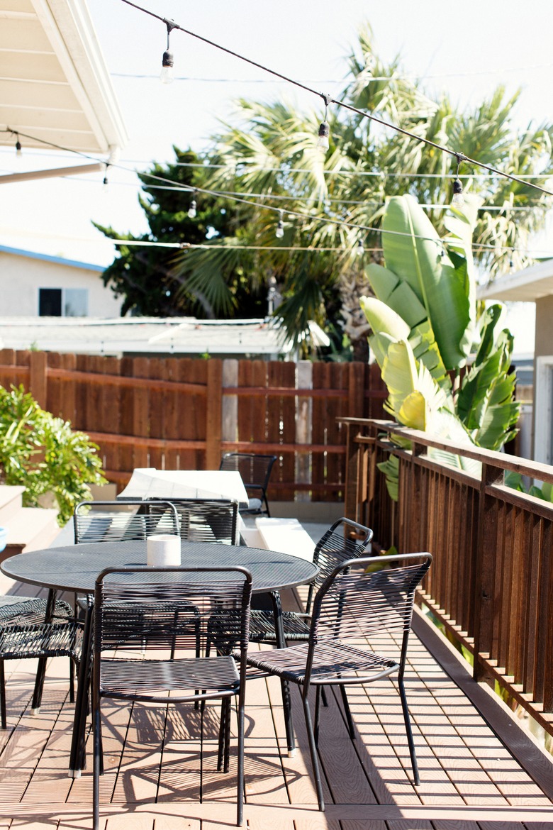 backyard patio and fence