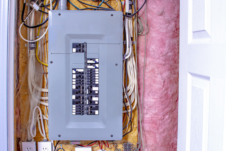 Circuit breakers and wiring.