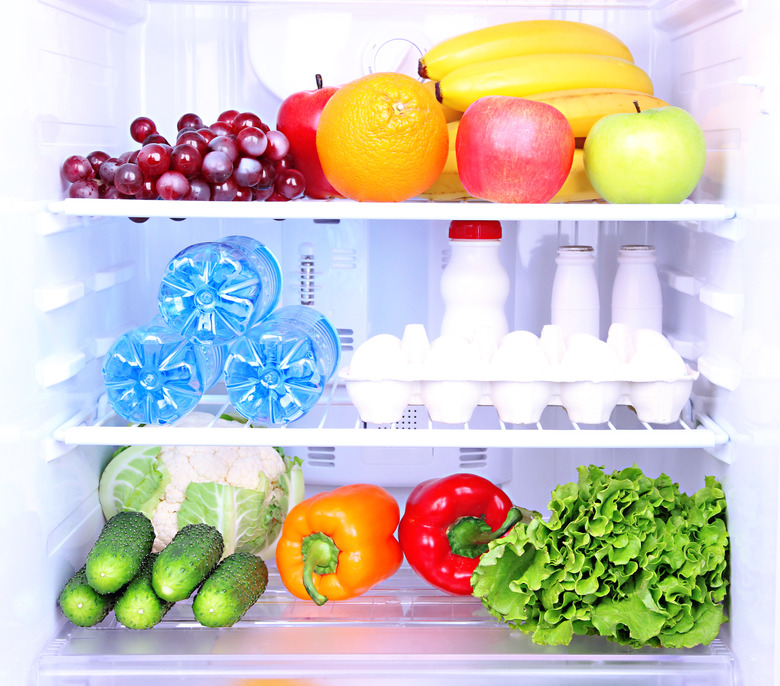 Refrigerator full of food