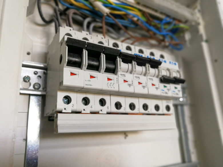 Electric installation inside switch board cabinet