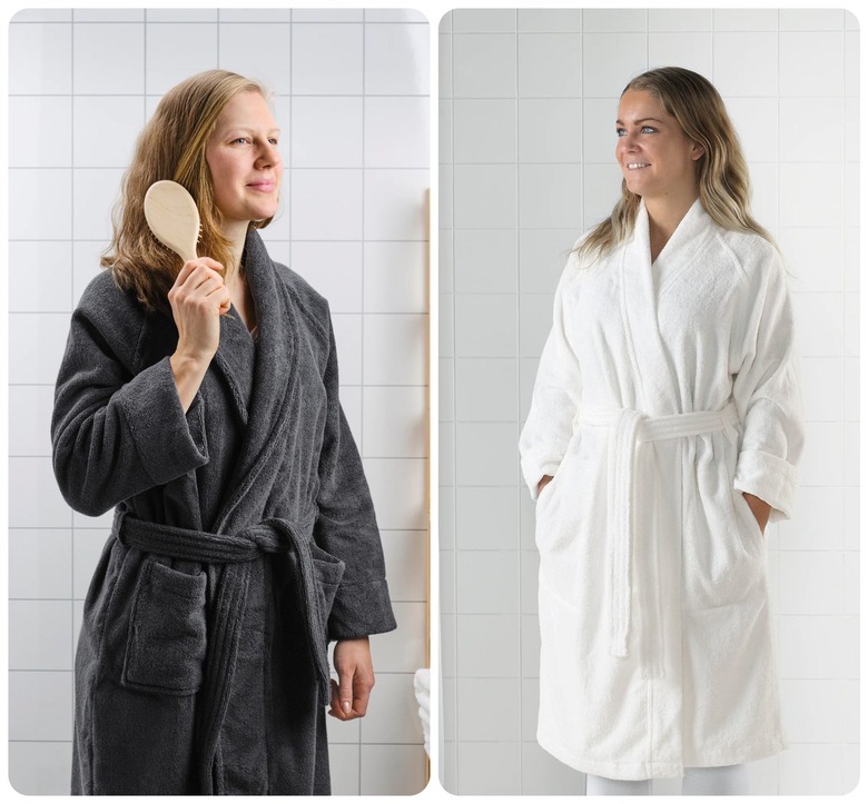 women in bathrobes