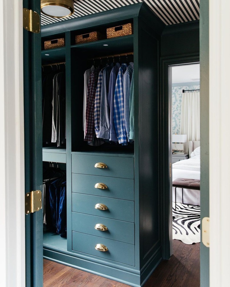 green ikea closet