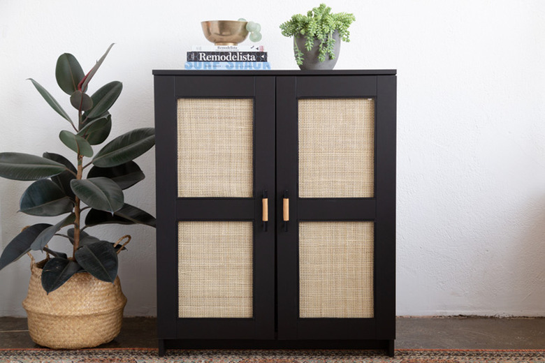 Black and cane IKEA Brimens cabinet