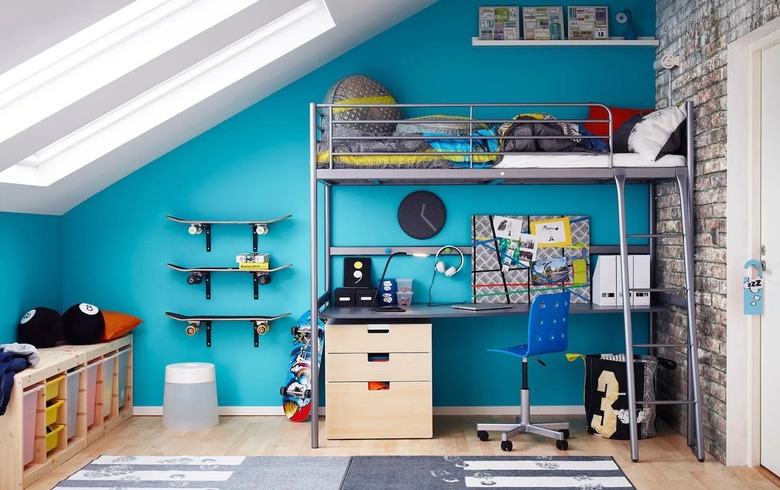 IKEA teenage bedroom idea loft bed