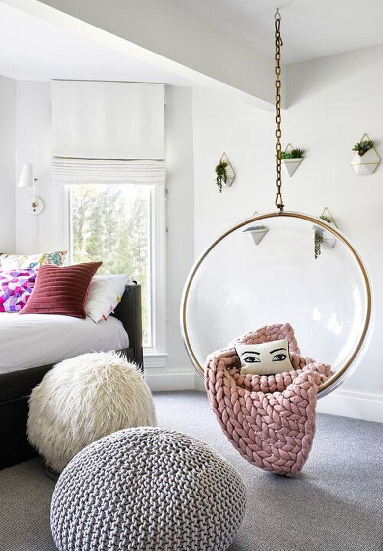 IKEA teenage bedroom idea hanging pod chair