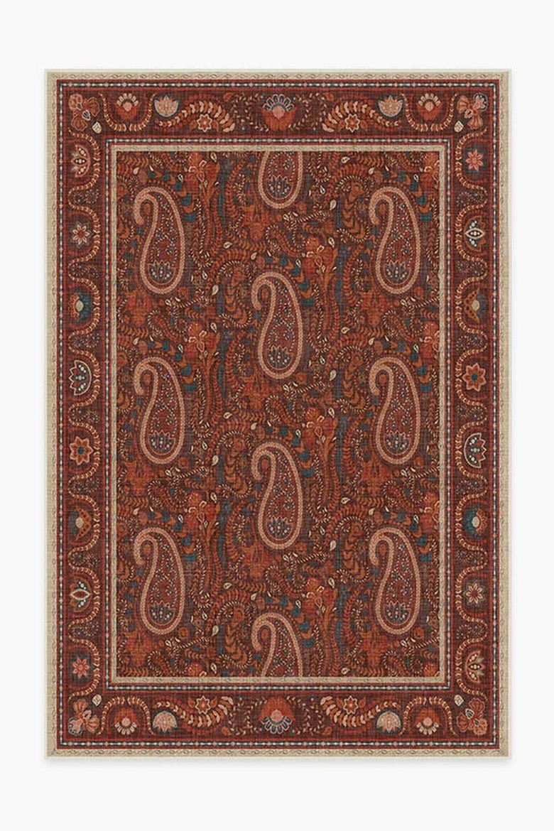 Iris Apfel Perky Paisley Autumn Rug in Autumn