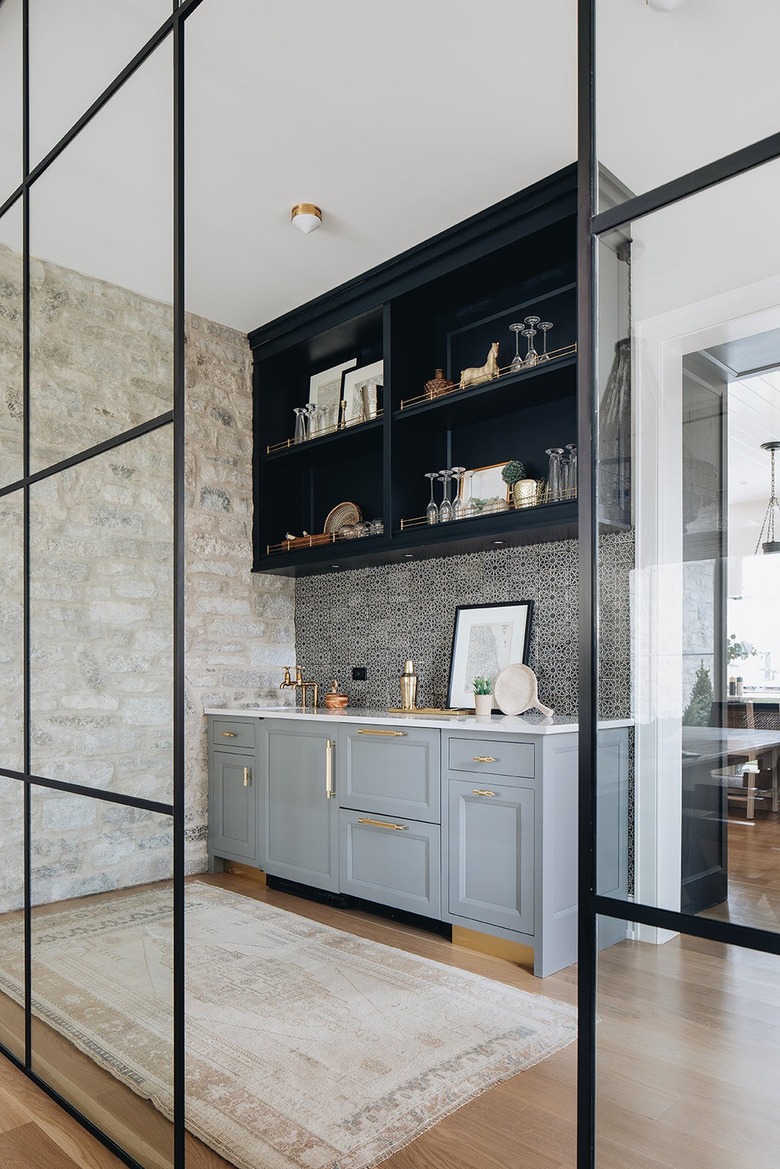 stone kitchen accent wall