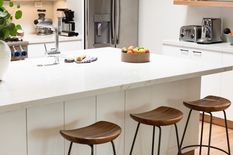 kitchen island with counter stools