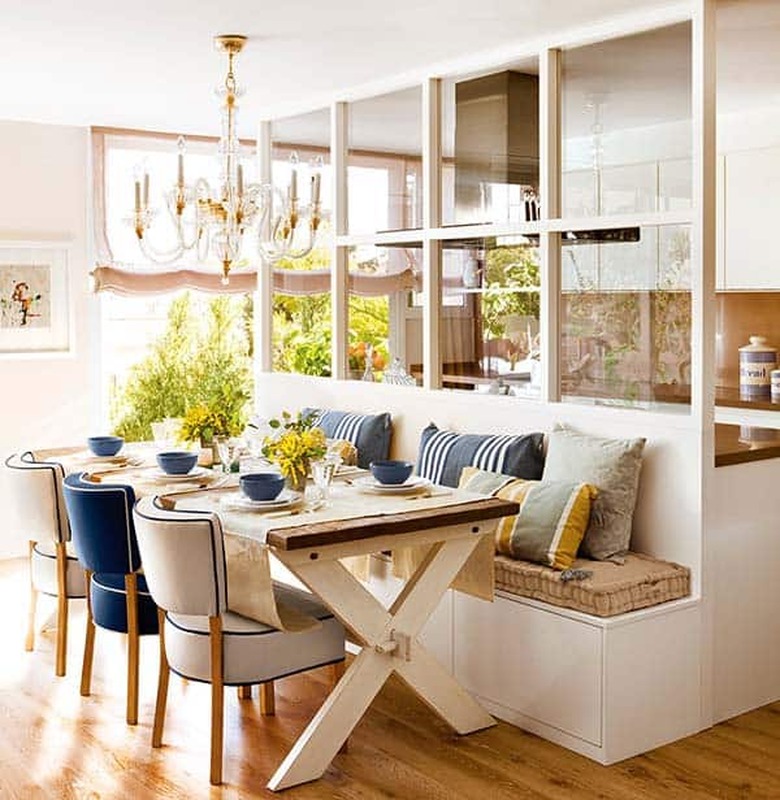 Kitchen island with bench seating and table sale