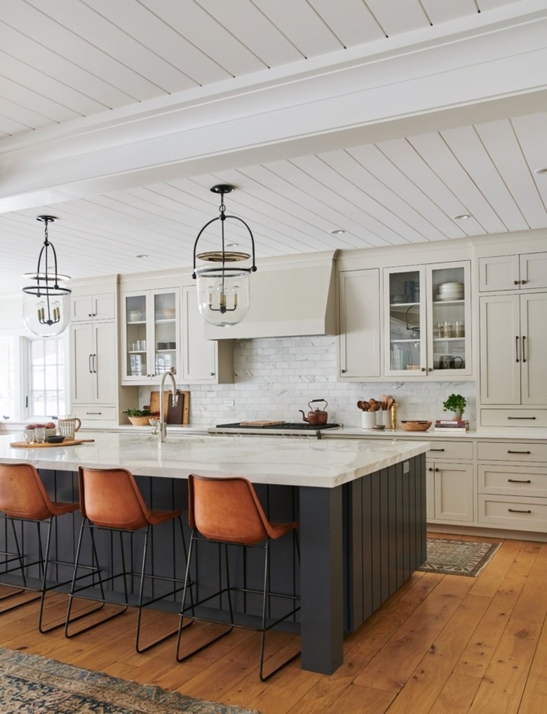 Kitchen shiplap island