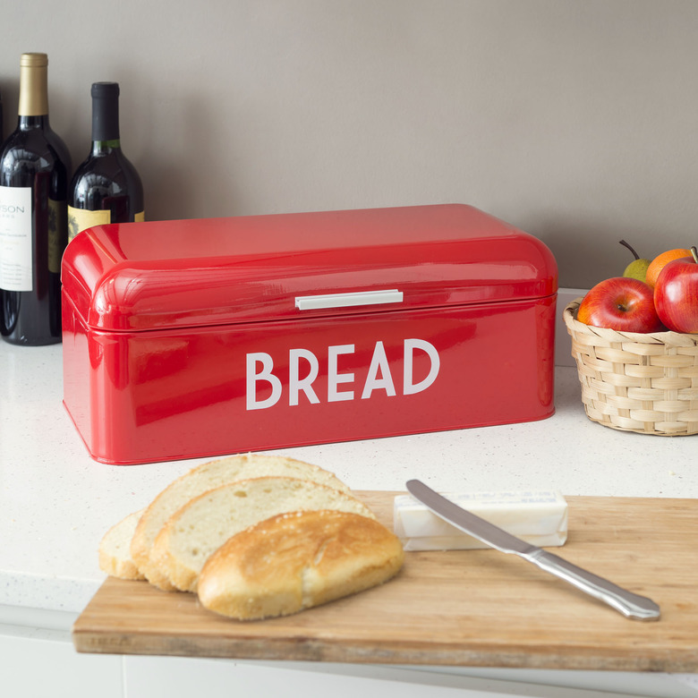 Metal Bread Box With Lid, $25.49