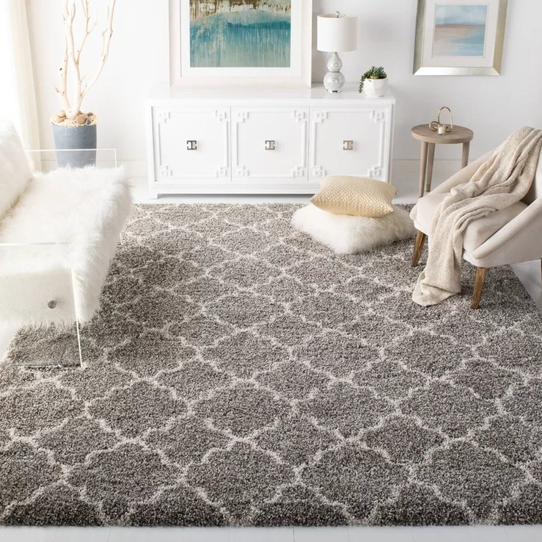 House of Hampton Darrold Geometric Shag Area Rug