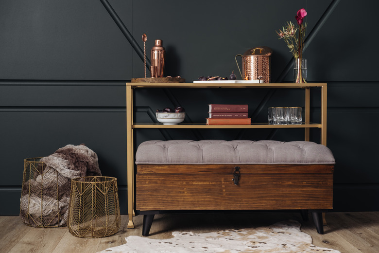 storage bench in living room