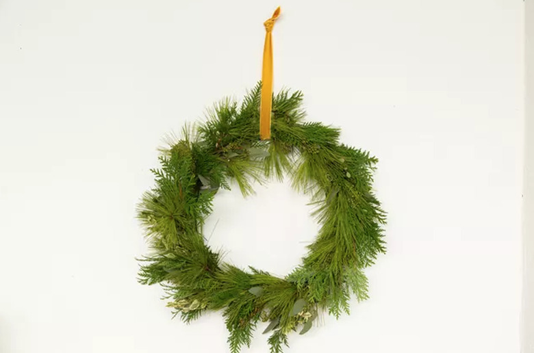 Foraged holiday wreath