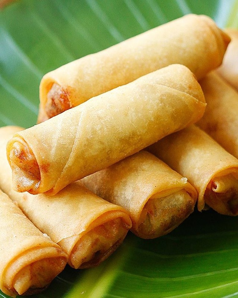 Rasa Malaysia's Mini Spring Rolls With Chicken Floss