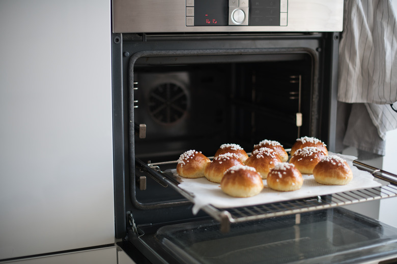 Mini brioches coming out of the oven